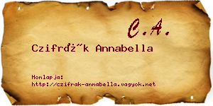 Czifrák Annabella névjegykártya